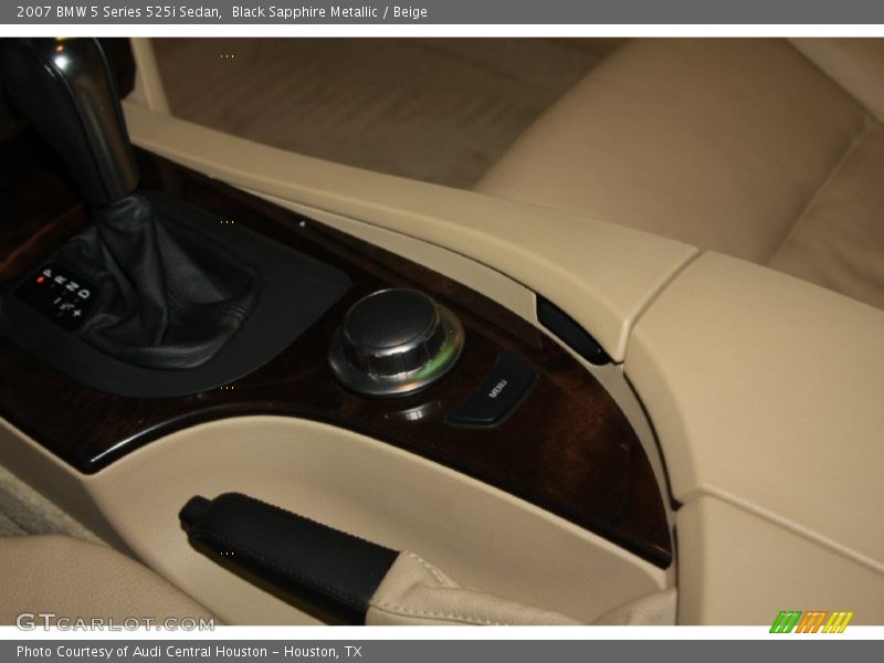 Black Sapphire Metallic / Beige 2007 BMW 5 Series 525i Sedan
