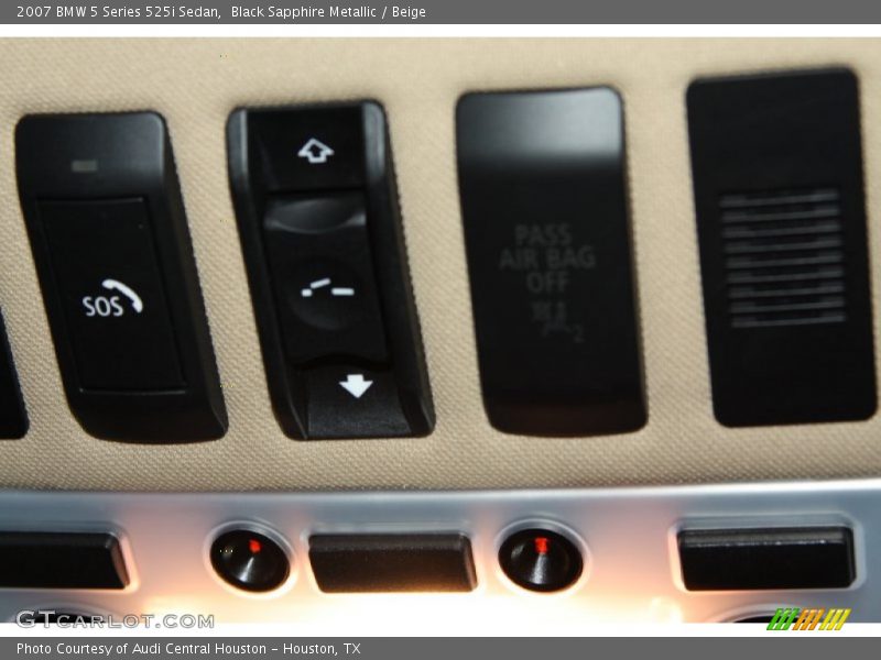 Black Sapphire Metallic / Beige 2007 BMW 5 Series 525i Sedan