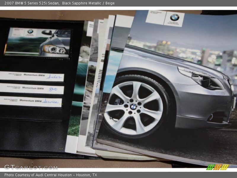 Black Sapphire Metallic / Beige 2007 BMW 5 Series 525i Sedan
