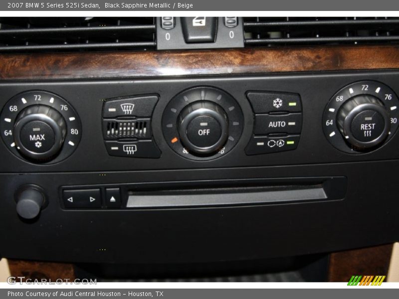 Black Sapphire Metallic / Beige 2007 BMW 5 Series 525i Sedan