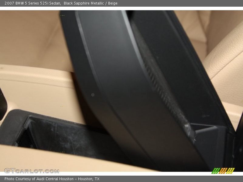 Black Sapphire Metallic / Beige 2007 BMW 5 Series 525i Sedan