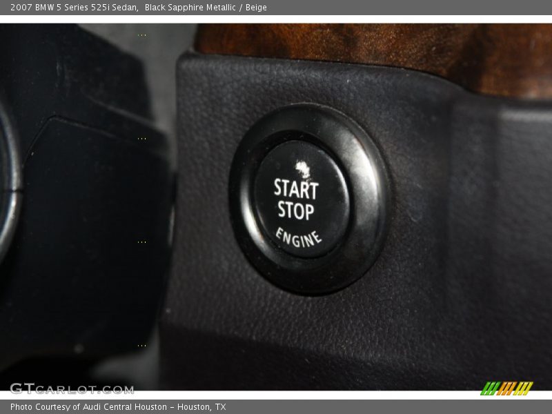 Black Sapphire Metallic / Beige 2007 BMW 5 Series 525i Sedan