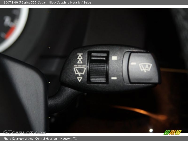 Black Sapphire Metallic / Beige 2007 BMW 5 Series 525i Sedan