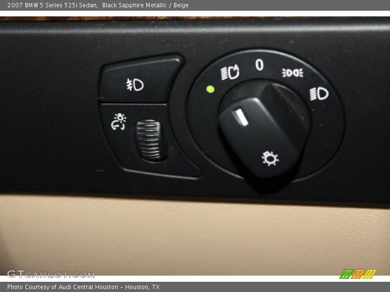 Black Sapphire Metallic / Beige 2007 BMW 5 Series 525i Sedan