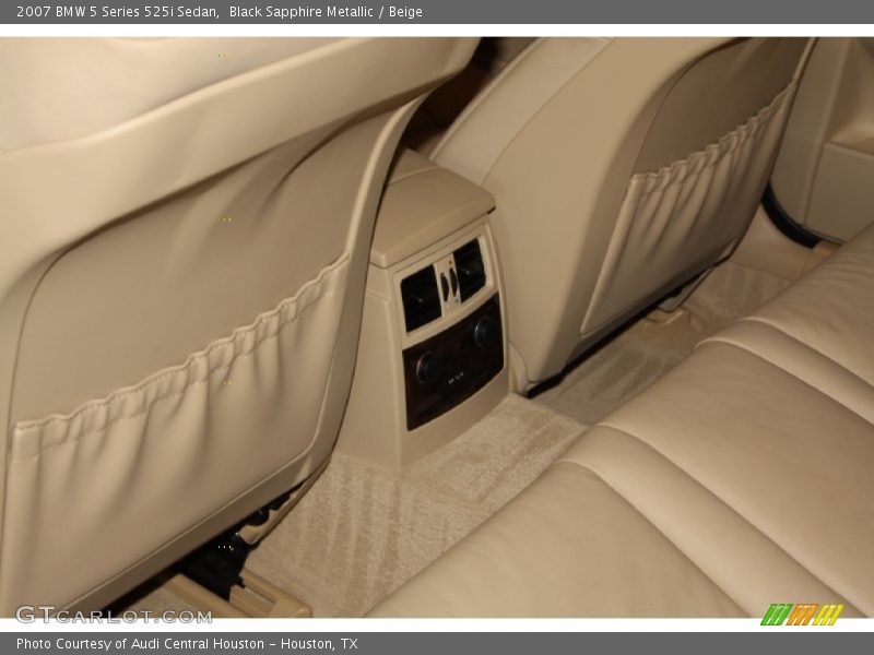 Black Sapphire Metallic / Beige 2007 BMW 5 Series 525i Sedan