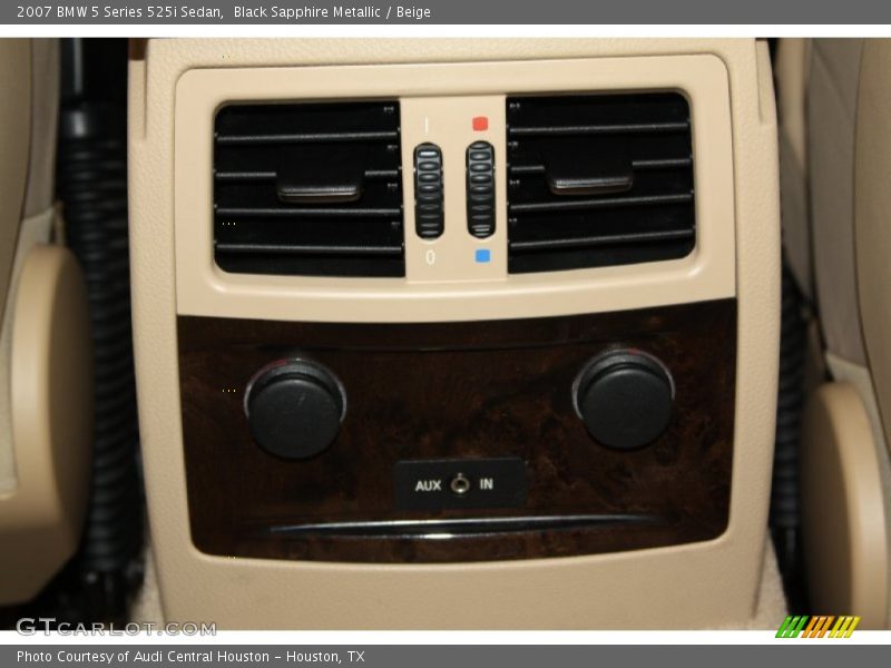 Black Sapphire Metallic / Beige 2007 BMW 5 Series 525i Sedan