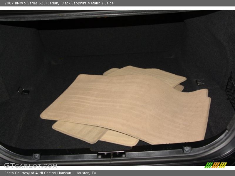 Black Sapphire Metallic / Beige 2007 BMW 5 Series 525i Sedan