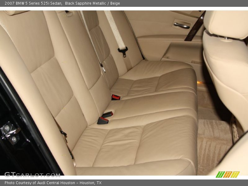 Black Sapphire Metallic / Beige 2007 BMW 5 Series 525i Sedan