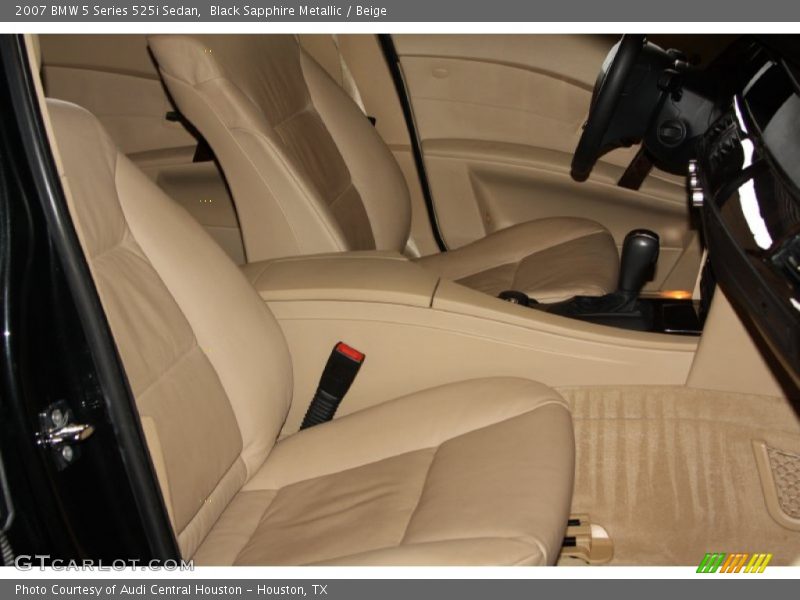 Black Sapphire Metallic / Beige 2007 BMW 5 Series 525i Sedan