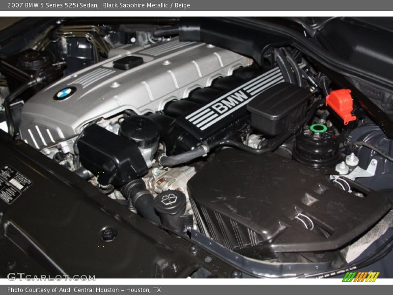Black Sapphire Metallic / Beige 2007 BMW 5 Series 525i Sedan
