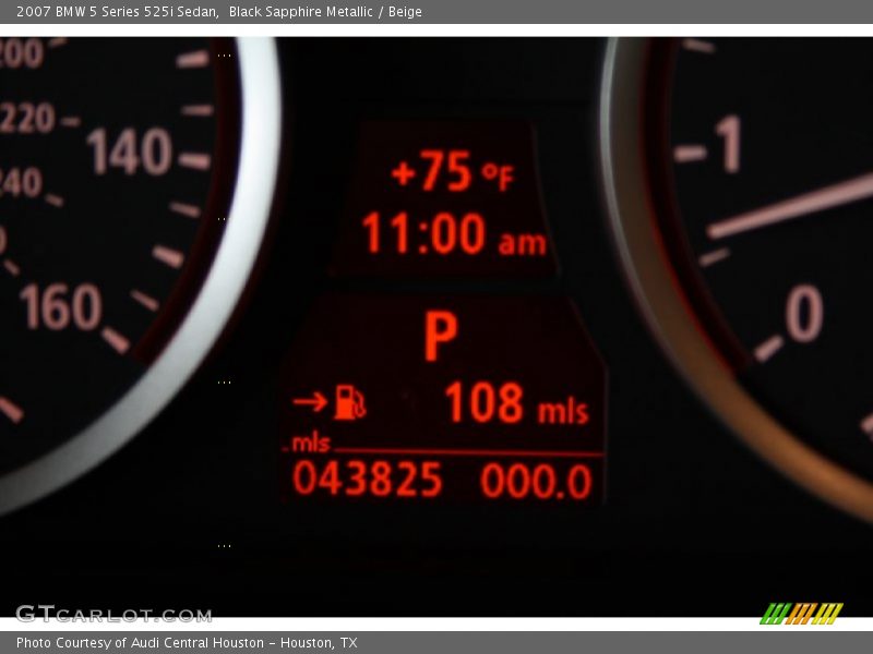 Black Sapphire Metallic / Beige 2007 BMW 5 Series 525i Sedan