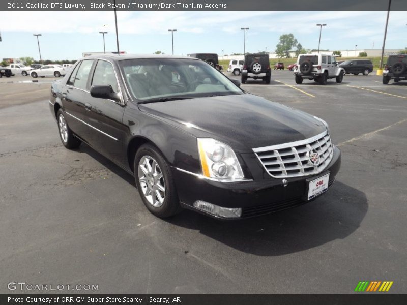 Black Raven / Titanium/Dark Titanium Accents 2011 Cadillac DTS Luxury