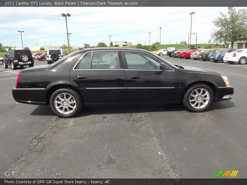 Black Raven / Titanium/Dark Titanium Accents 2011 Cadillac DTS Luxury