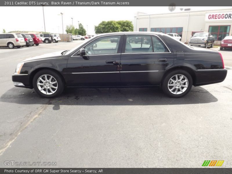 Black Raven / Titanium/Dark Titanium Accents 2011 Cadillac DTS Luxury
