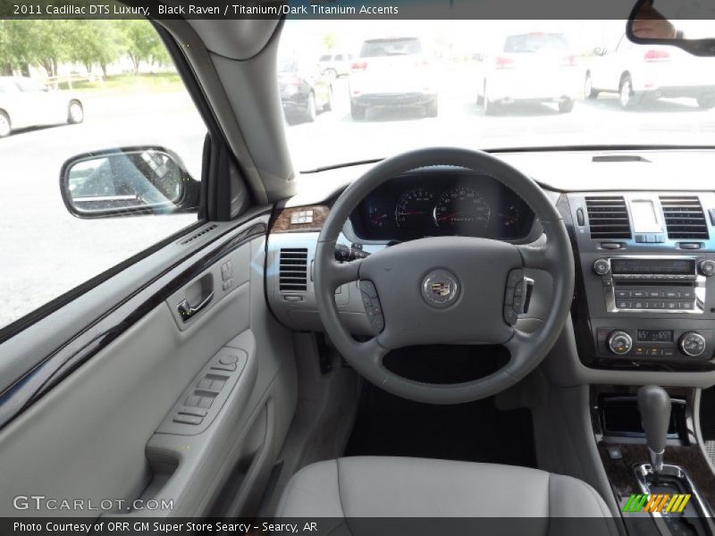 Black Raven / Titanium/Dark Titanium Accents 2011 Cadillac DTS Luxury