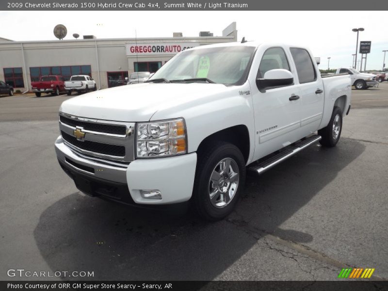 Summit White / Light Titanium 2009 Chevrolet Silverado 1500 Hybrid Crew Cab 4x4