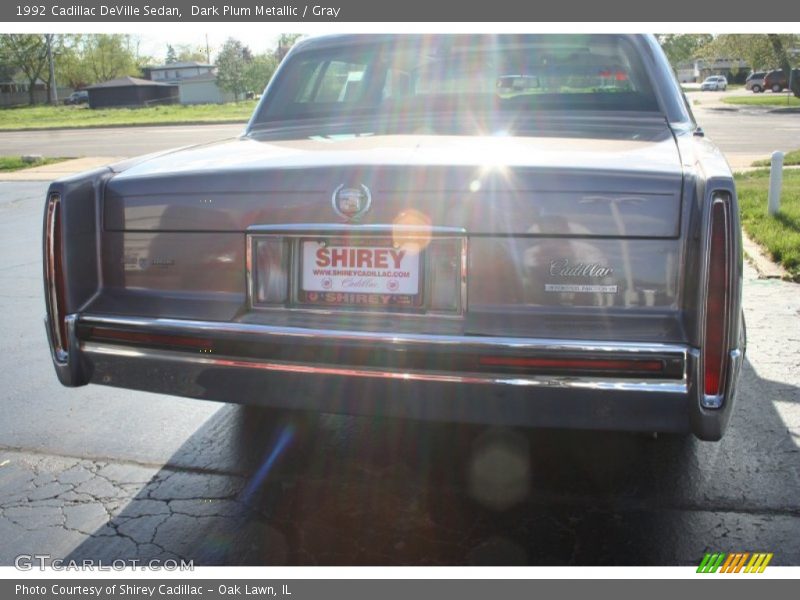Dark Plum Metallic / Gray 1992 Cadillac DeVille Sedan