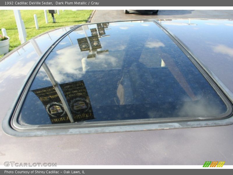 Dark Plum Metallic / Gray 1992 Cadillac DeVille Sedan