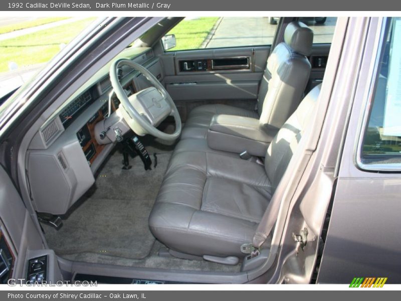 Dark Plum Metallic / Gray 1992 Cadillac DeVille Sedan