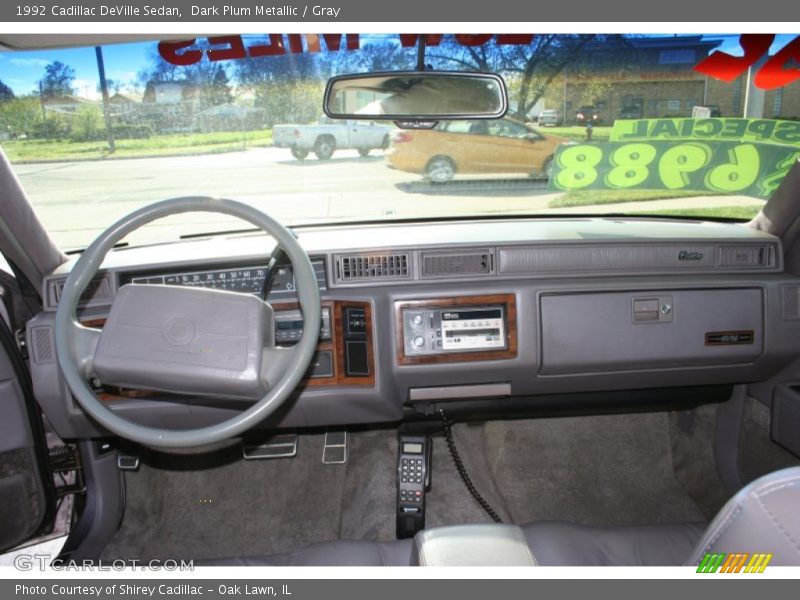 Dark Plum Metallic / Gray 1992 Cadillac DeVille Sedan
