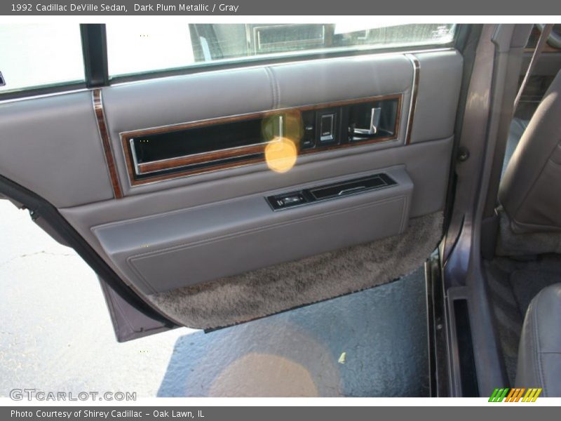 Dark Plum Metallic / Gray 1992 Cadillac DeVille Sedan