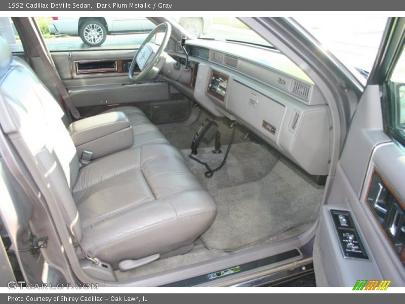 Dark Plum Metallic / Gray 1992 Cadillac DeVille Sedan