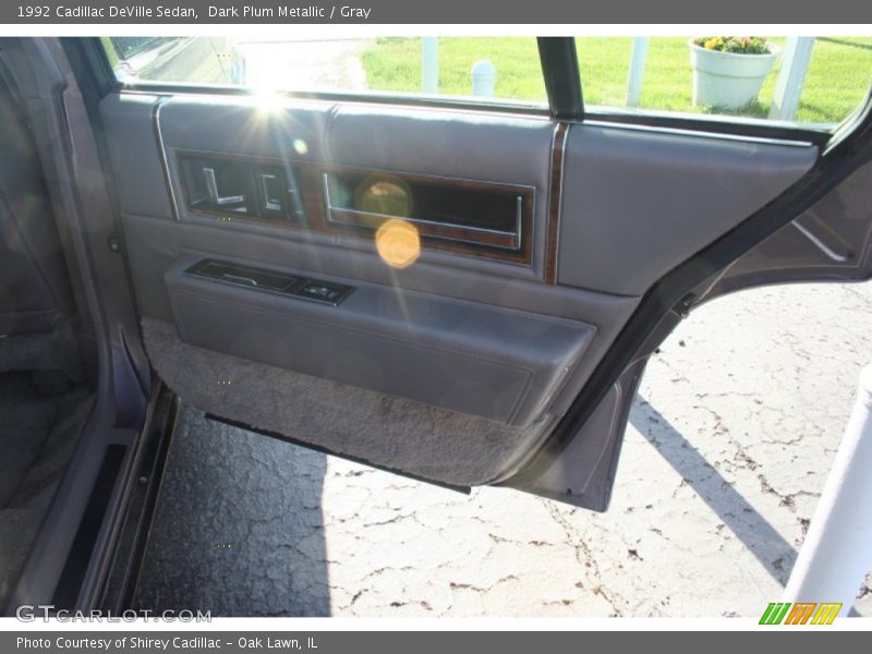 Dark Plum Metallic / Gray 1992 Cadillac DeVille Sedan