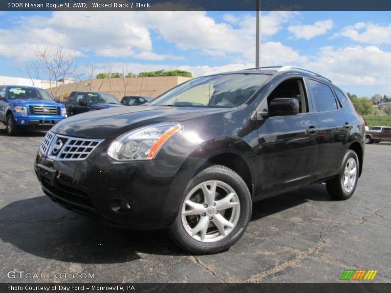 Wicked Black / Black 2008 Nissan Rogue SL AWD