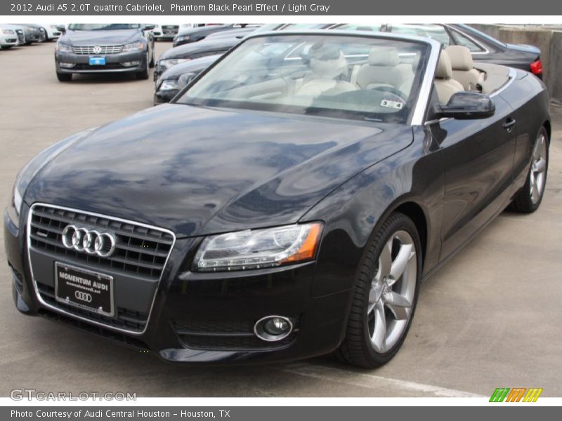 Phantom Black Pearl Effect / Light Gray 2012 Audi A5 2.0T quattro Cabriolet