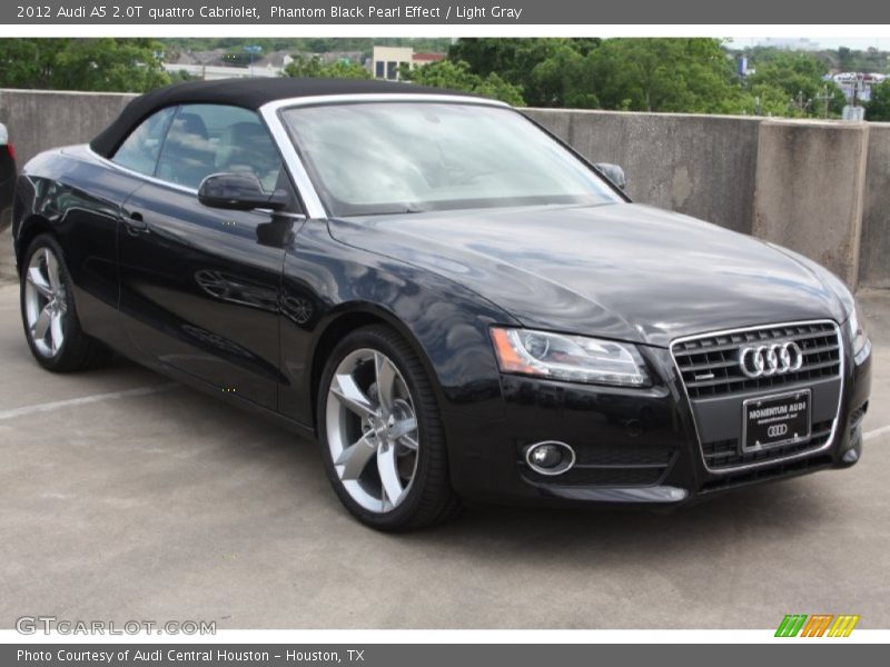 Phantom Black Pearl Effect / Light Gray 2012 Audi A5 2.0T quattro Cabriolet