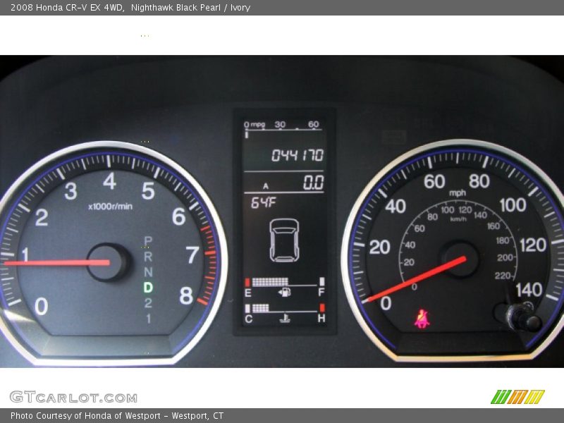 Nighthawk Black Pearl / Ivory 2008 Honda CR-V EX 4WD