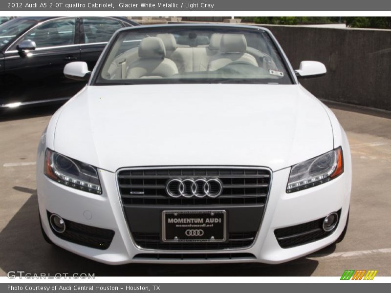 Glacier White Metallic / Light Gray 2012 Audi A5 2.0T quattro Cabriolet