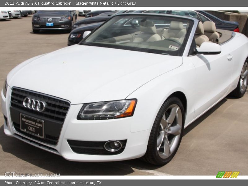 Glacier White Metallic / Light Gray 2012 Audi A5 2.0T quattro Cabriolet