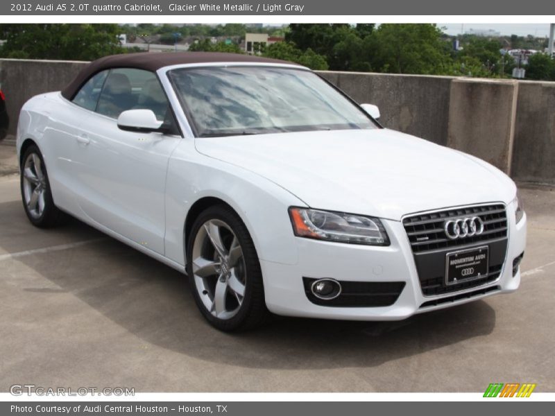 Glacier White Metallic / Light Gray 2012 Audi A5 2.0T quattro Cabriolet