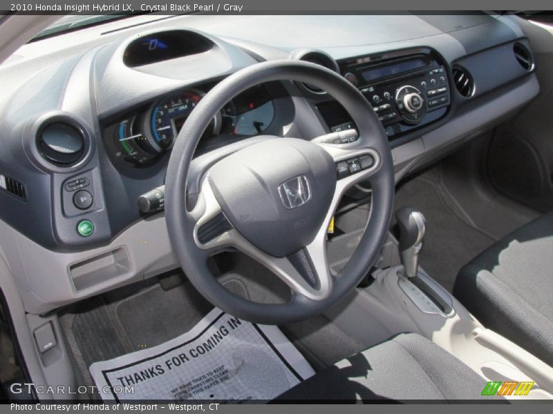 Crystal Black Pearl / Gray 2010 Honda Insight Hybrid LX