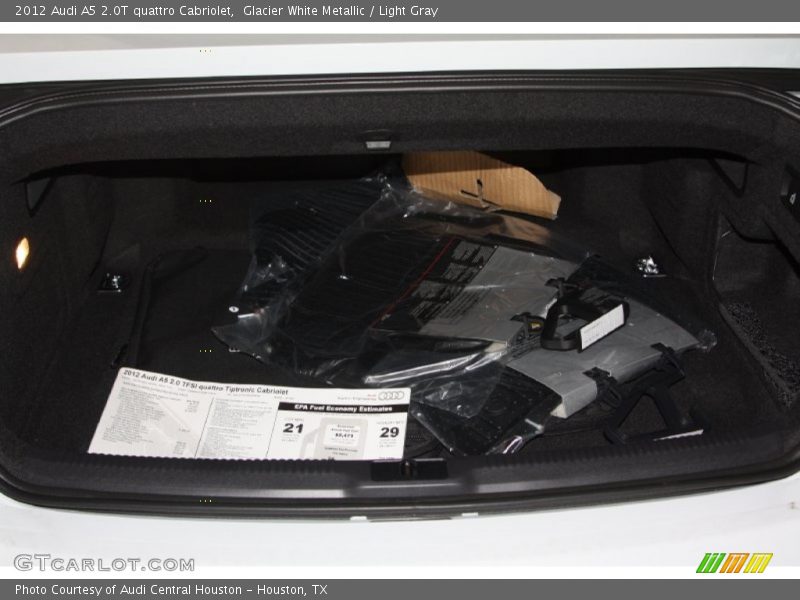 Glacier White Metallic / Light Gray 2012 Audi A5 2.0T quattro Cabriolet
