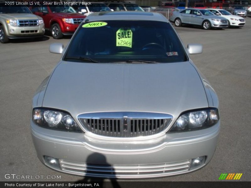 Silver Birch Metallic / Black 2005 Lincoln LS V8