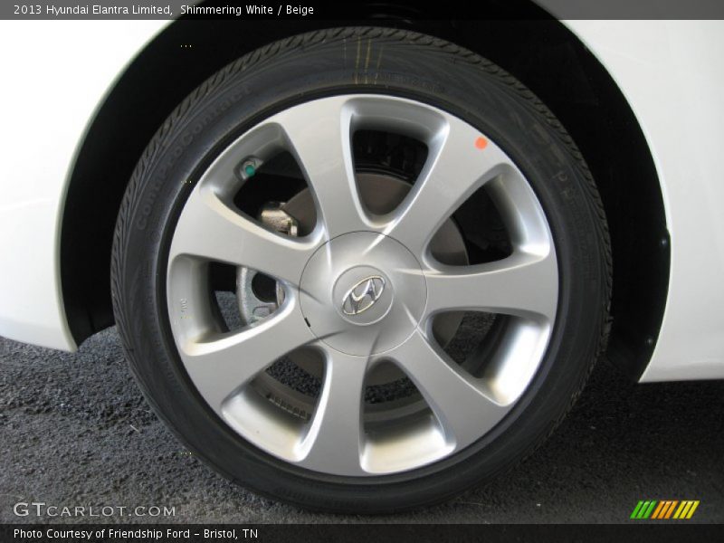 Shimmering White / Beige 2013 Hyundai Elantra Limited