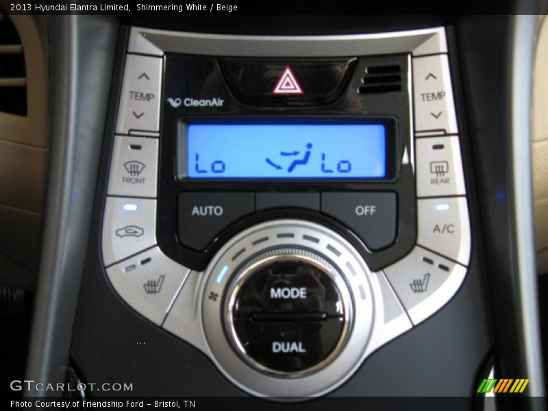 Shimmering White / Beige 2013 Hyundai Elantra Limited