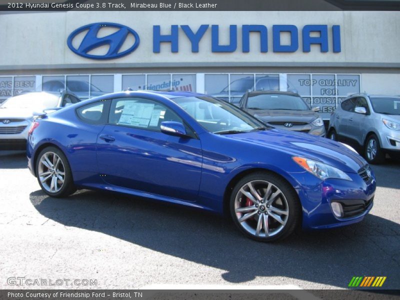 Mirabeau Blue / Black Leather 2012 Hyundai Genesis Coupe 3.8 Track