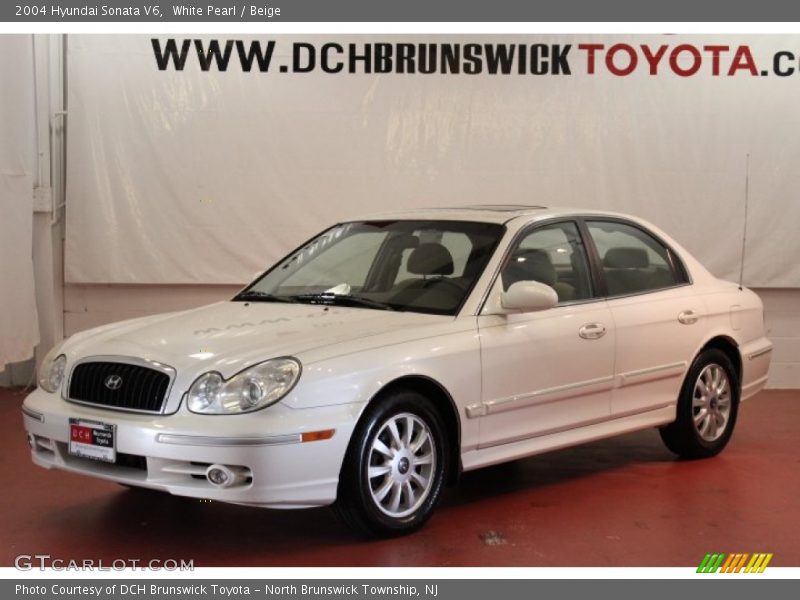 White Pearl / Beige 2004 Hyundai Sonata V6