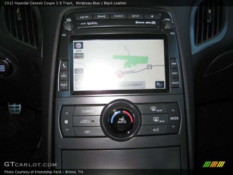 Navigation of 2012 Genesis Coupe 3.8 Track