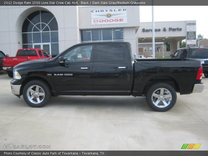 Black / Dark Slate Gray/Medium Graystone 2012 Dodge Ram 1500 Lone Star Crew Cab 4x4