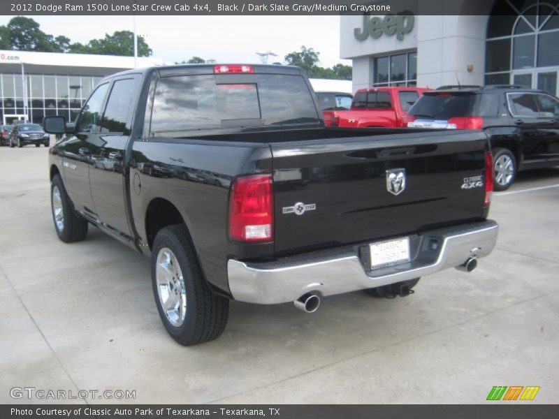 Black / Dark Slate Gray/Medium Graystone 2012 Dodge Ram 1500 Lone Star Crew Cab 4x4