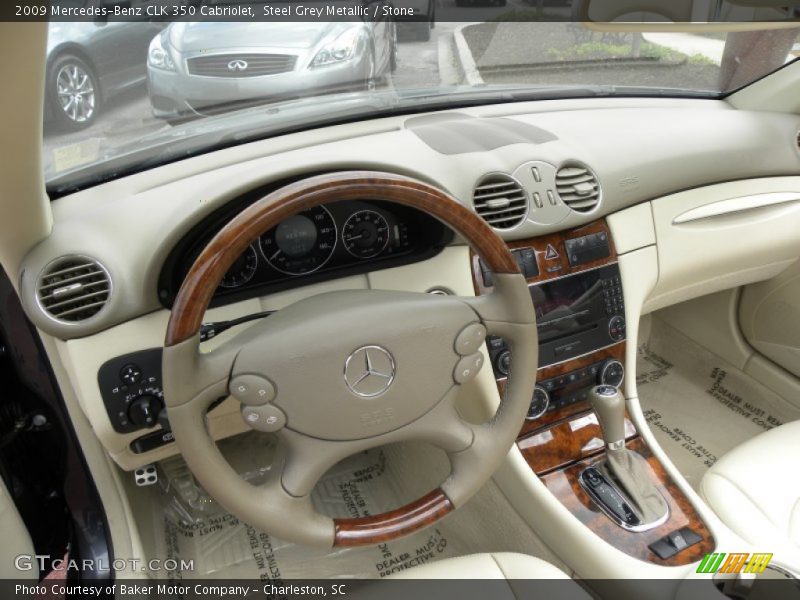 Steel Grey Metallic / Stone 2009 Mercedes-Benz CLK 350 Cabriolet