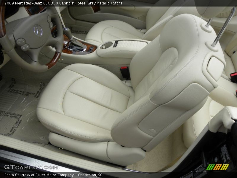 Steel Grey Metallic / Stone 2009 Mercedes-Benz CLK 350 Cabriolet