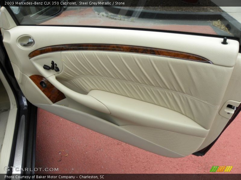 Steel Grey Metallic / Stone 2009 Mercedes-Benz CLK 350 Cabriolet