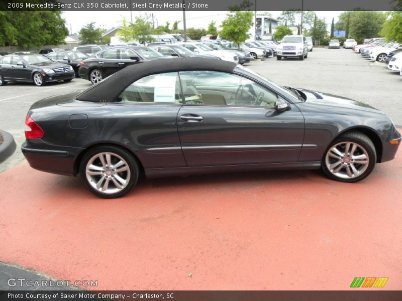 Steel Grey Metallic / Stone 2009 Mercedes-Benz CLK 350 Cabriolet