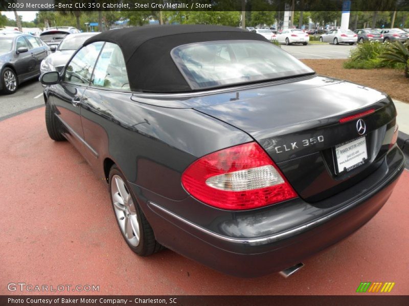 Steel Grey Metallic / Stone 2009 Mercedes-Benz CLK 350 Cabriolet