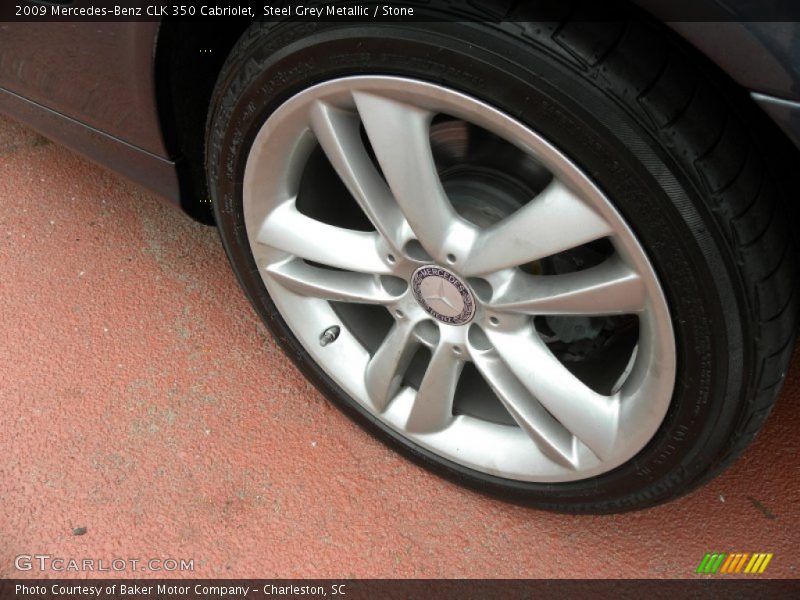 Steel Grey Metallic / Stone 2009 Mercedes-Benz CLK 350 Cabriolet